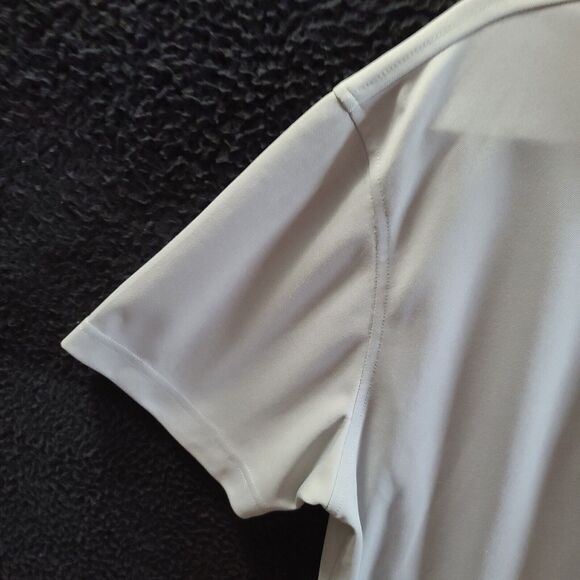 PGA Tour Mens Polo Gray Size Large Short Sleeve Logo On Sleeve Yellow Trim Fit - Picture 10 of 12